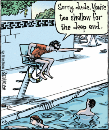 bizarro too shallow